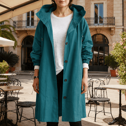 Somerton | Hooded Waterproof Trench Rain Coat