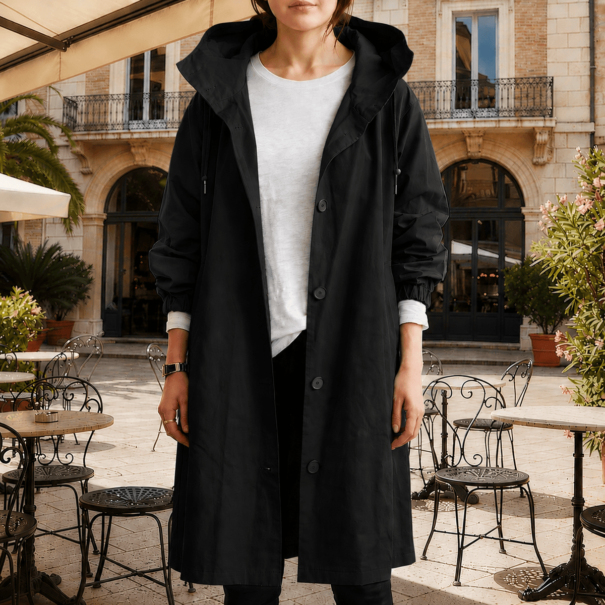 Somerton | Hooded Waterproof Trench Rain Coat