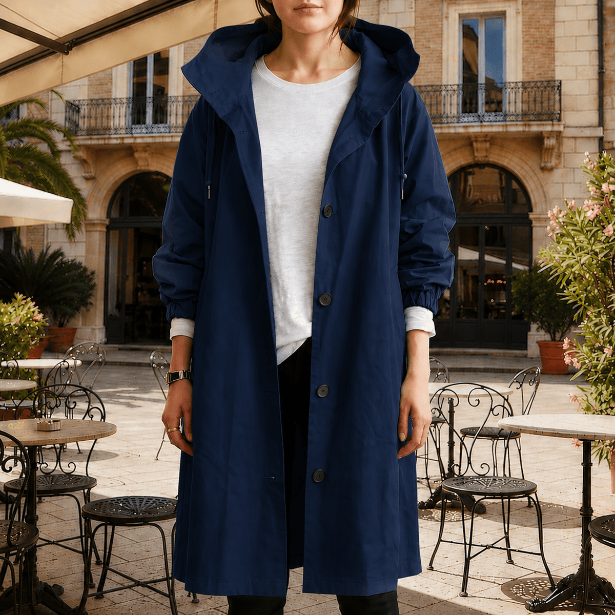 Somerton | Hooded Waterproof Trench Rain Coat