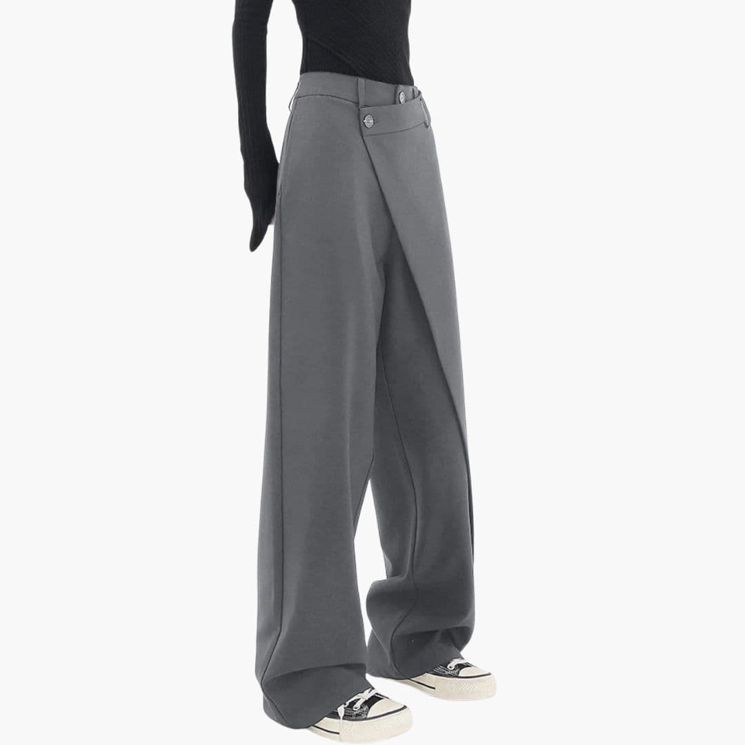 Eleanor | Chic Wide Leg Wrap Waist Trousers
