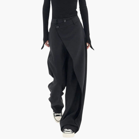 Eleanor | Chic Wide Leg Wrap Waist Trousers