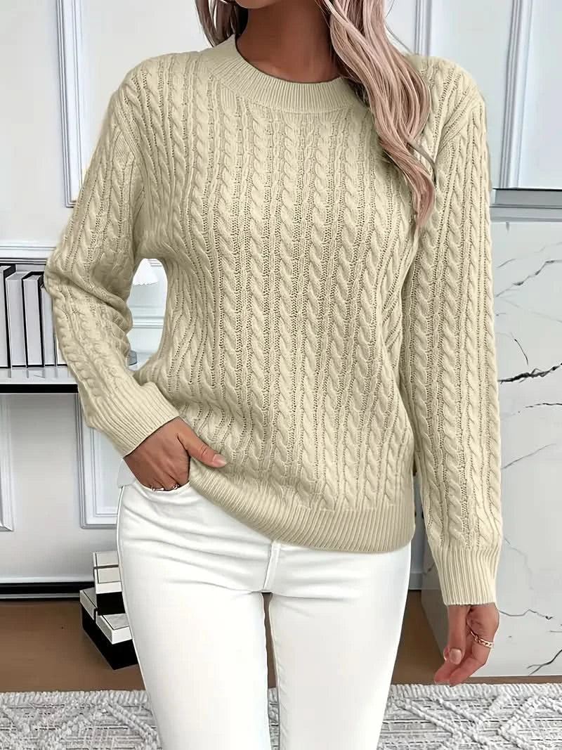 Ailsa | Cable Knit Crew Neck Jumper