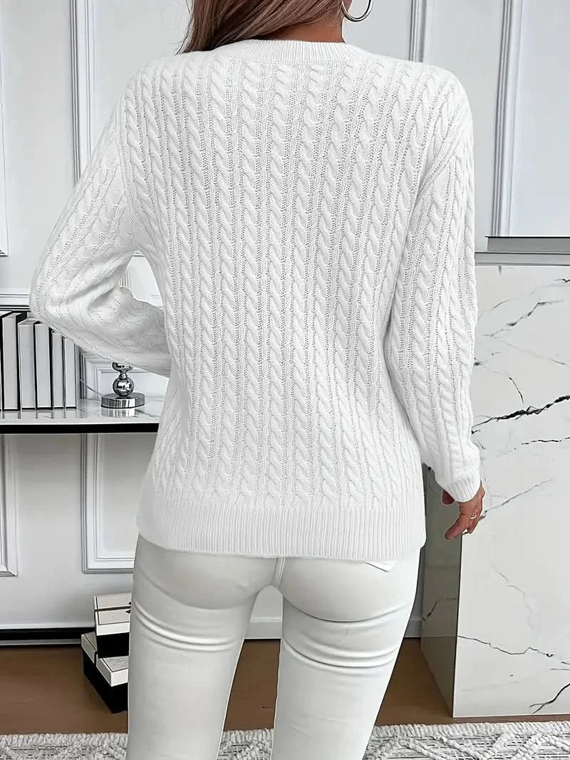 Ailsa | Cable Knit Crew Neck Jumper
