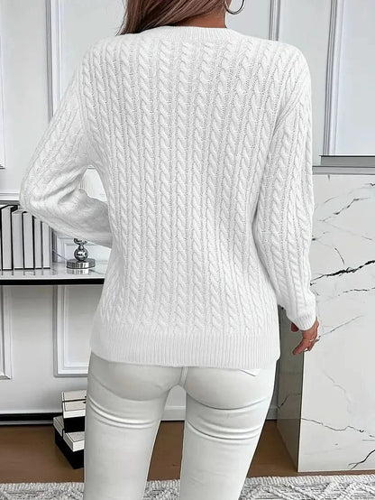 Ailsa | Cable Knit Crew Neck Jumper
