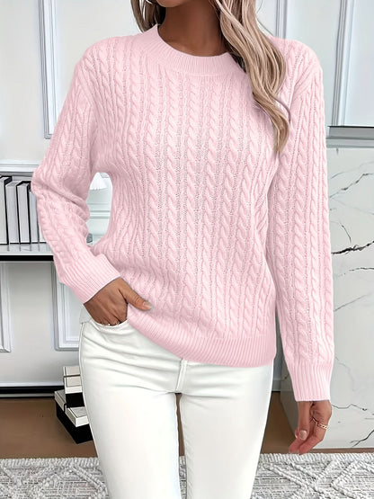 Ailsa | Cable Knit Crew Neck Jumper