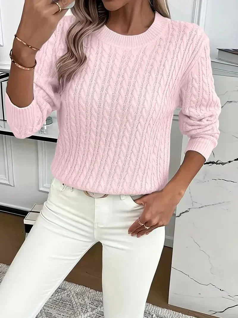 Ailsa | Cable Knit Crew Neck Jumper