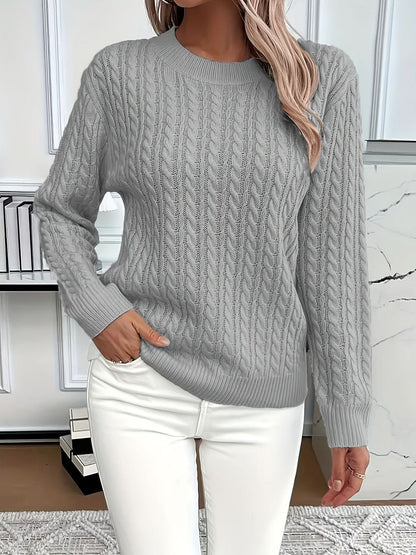 Ailsa | Cable Knit Crew Neck Jumper