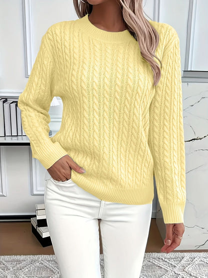 Ailsa | Cable Knit Crew Neck Jumper