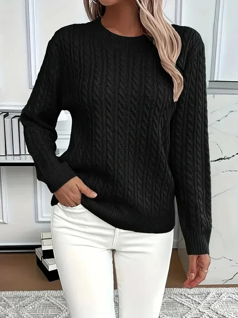 Ailsa | Cable Knit Crew Neck Jumper