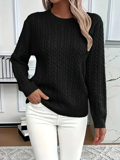 Ailsa | Cable Knit Crew Neck Jumper