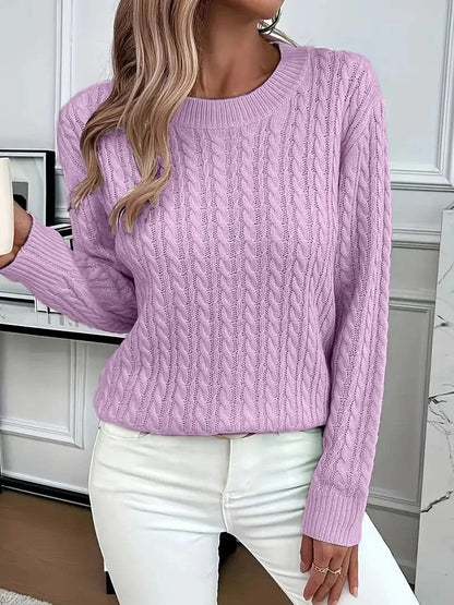 Ailsa | Cable Knit Crew Neck Jumper