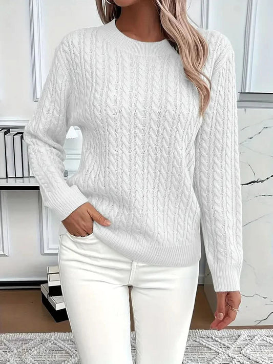 Ailsa | Cable Knit Crew Neck Jumper