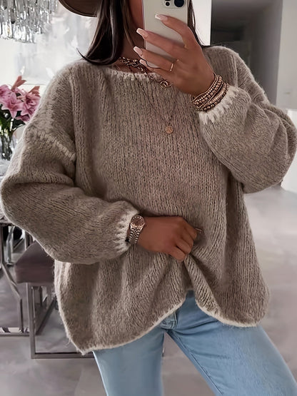 Minna | Oversized Chunky Knit Boat Neck Jumper