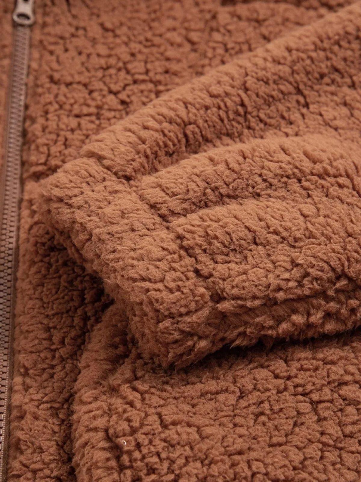 Maisie | Cosy Oversized Hooded Teddy Jacket with Front Pockets