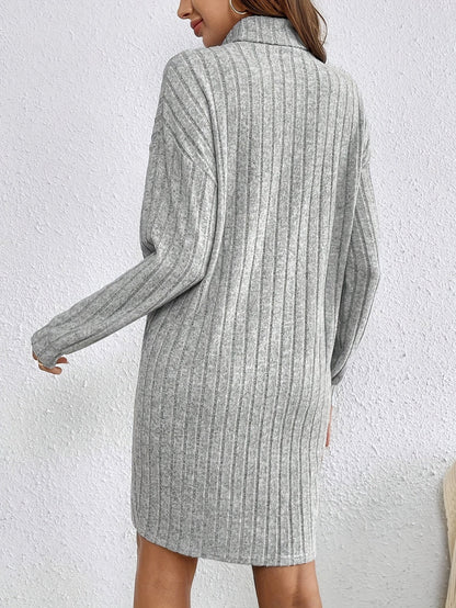Romy | Ribbed Knit Turtleneck Bodycon Mini Dress