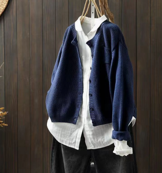 Margot | V-Neck Chunky Knit Cardigan