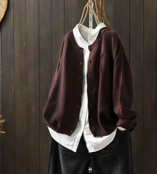 Margot | V-Neck Chunky Knit Cardigan