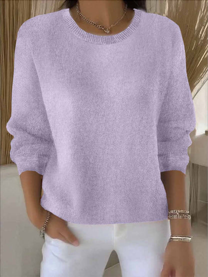 Jennifer | Cosy Crew Neck Knitted Long Sleeve Jumper