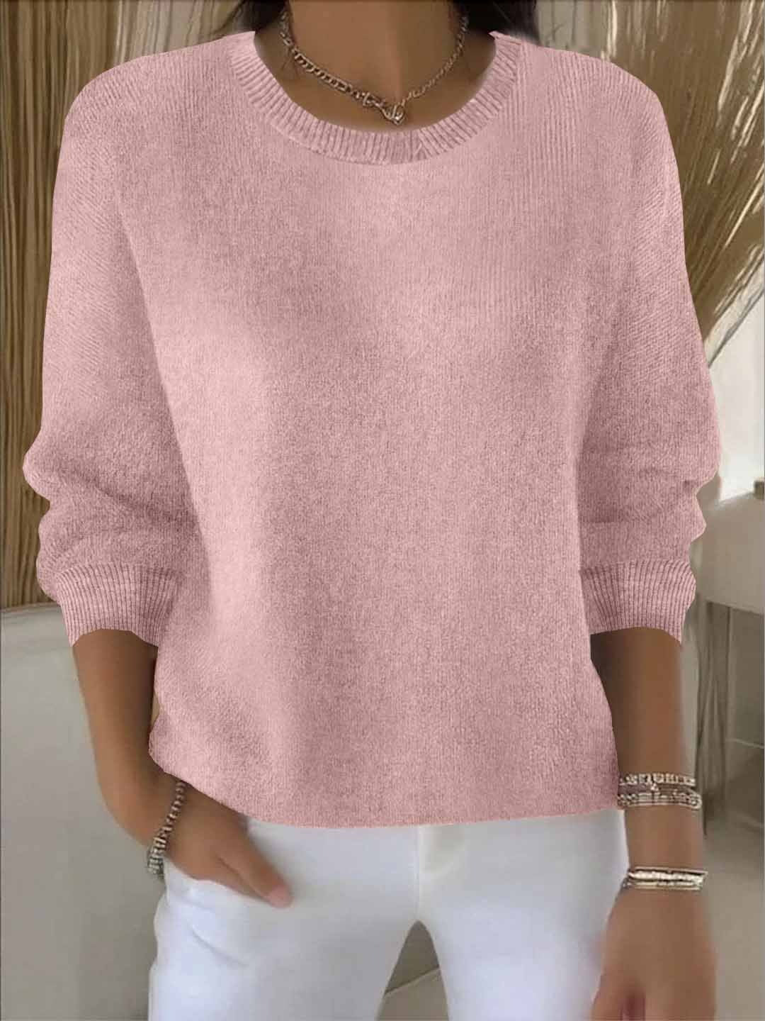 Jennifer | Cosy Crew Neck Knitted Long Sleeve Jumper