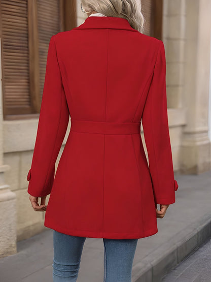 Charlotte | Fitted Double-Breasted Trench Coat with Gold Buttons