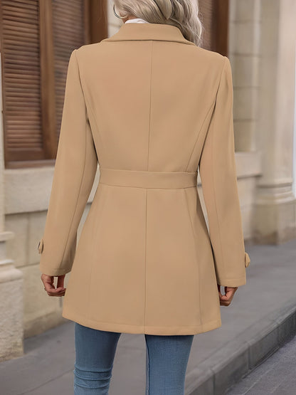 Charlotte | Fitted Double-Breasted Trench Coat with Gold Buttons