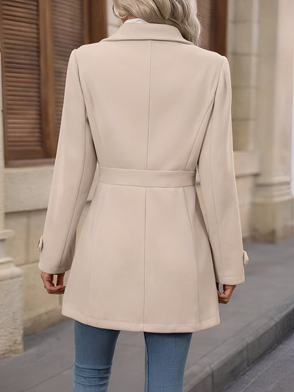 Charlotte | Fitted Double-Breasted Trench Coat with Gold Buttons