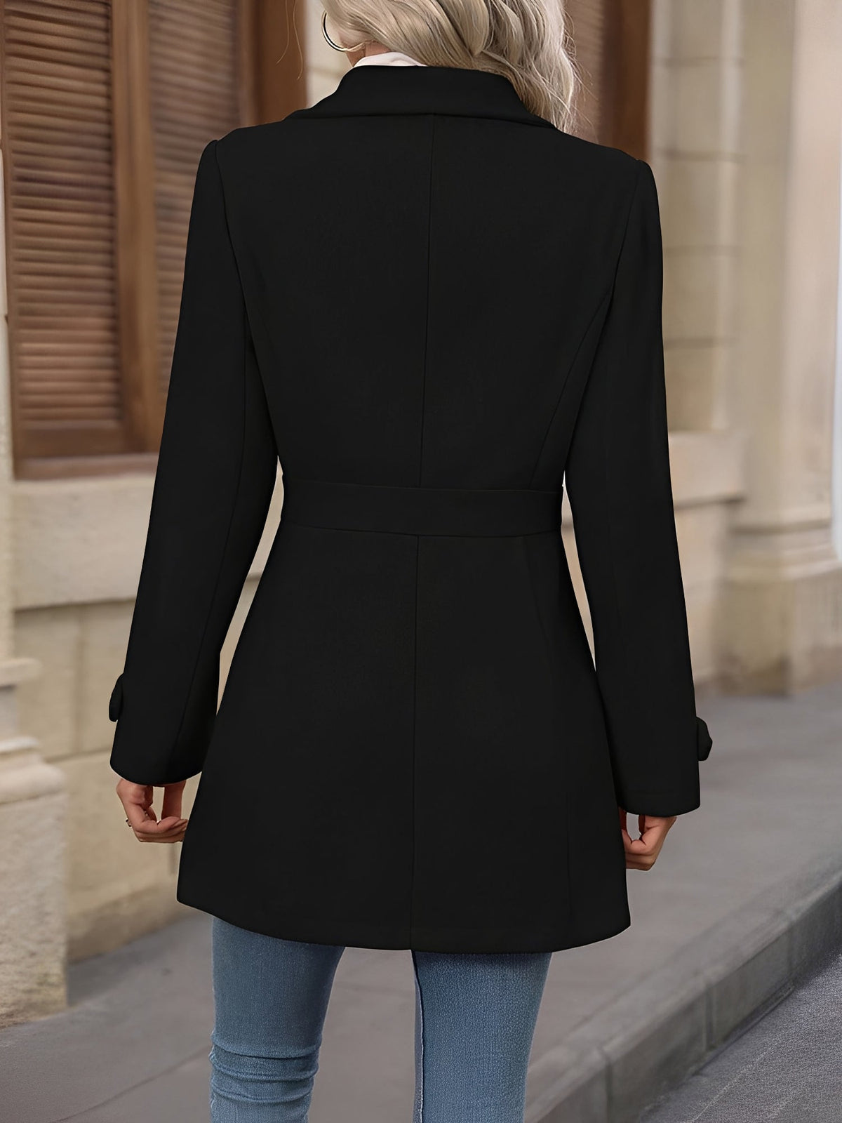Charlotte | Fitted Double-Breasted Trench Coat with Gold Buttons