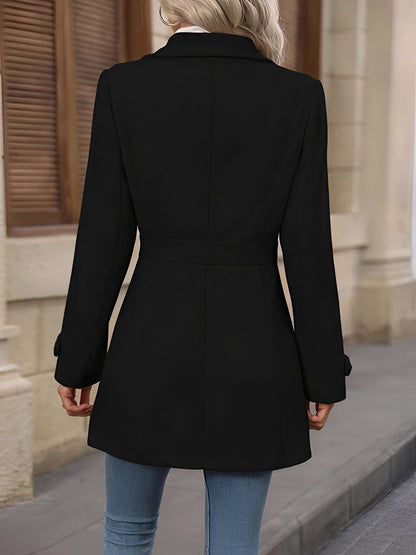 Charlotte | Fitted Double-Breasted Trench Coat with Gold Buttons