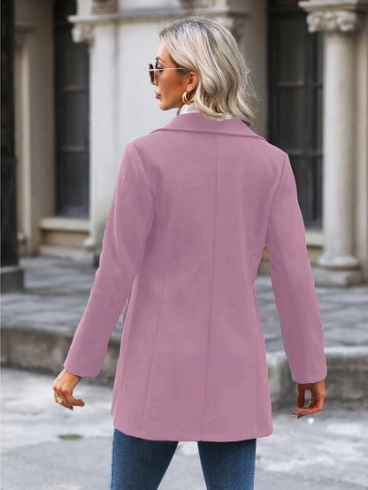 Ella | Elegant Stand Collar Fitted Wool Jacket