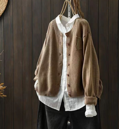 Margot | V-Neck Chunky Knit Cardigan