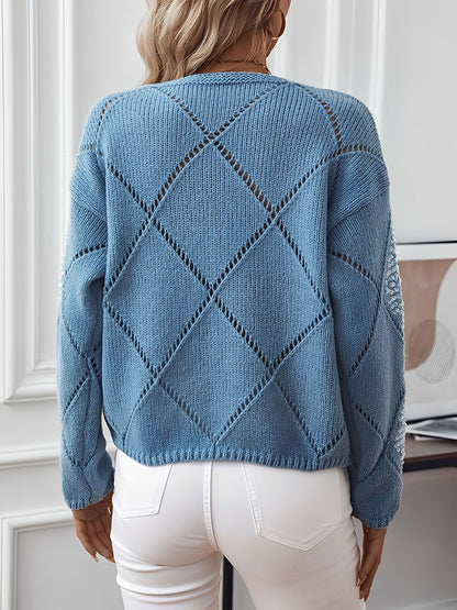 Tilda | Diamond Knit Jumper with Sequin Detail
