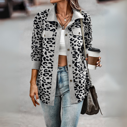 Georgia | Elegant Leopard Print Jacket