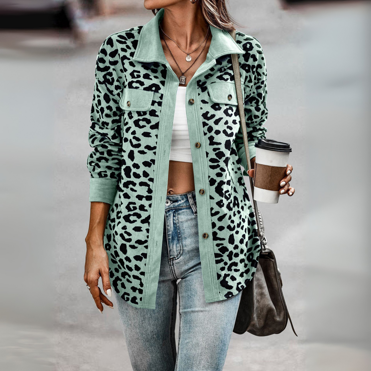 Georgia | Elegant Leopard Print Jacket