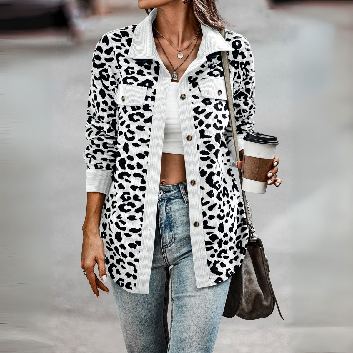 Georgia | Elegant Leopard Print Jacket