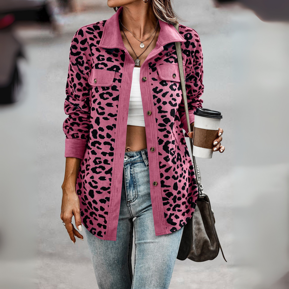 Georgia | Elegant Leopard Print Jacket