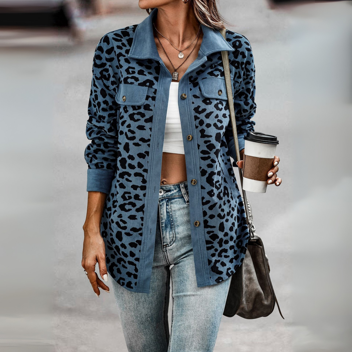 Georgia | Elegant Leopard Print Jacket