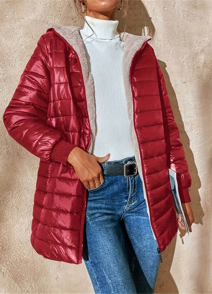 Ivy | Lightweight Hooded Puffer Jacket with Ribbed Cuffs