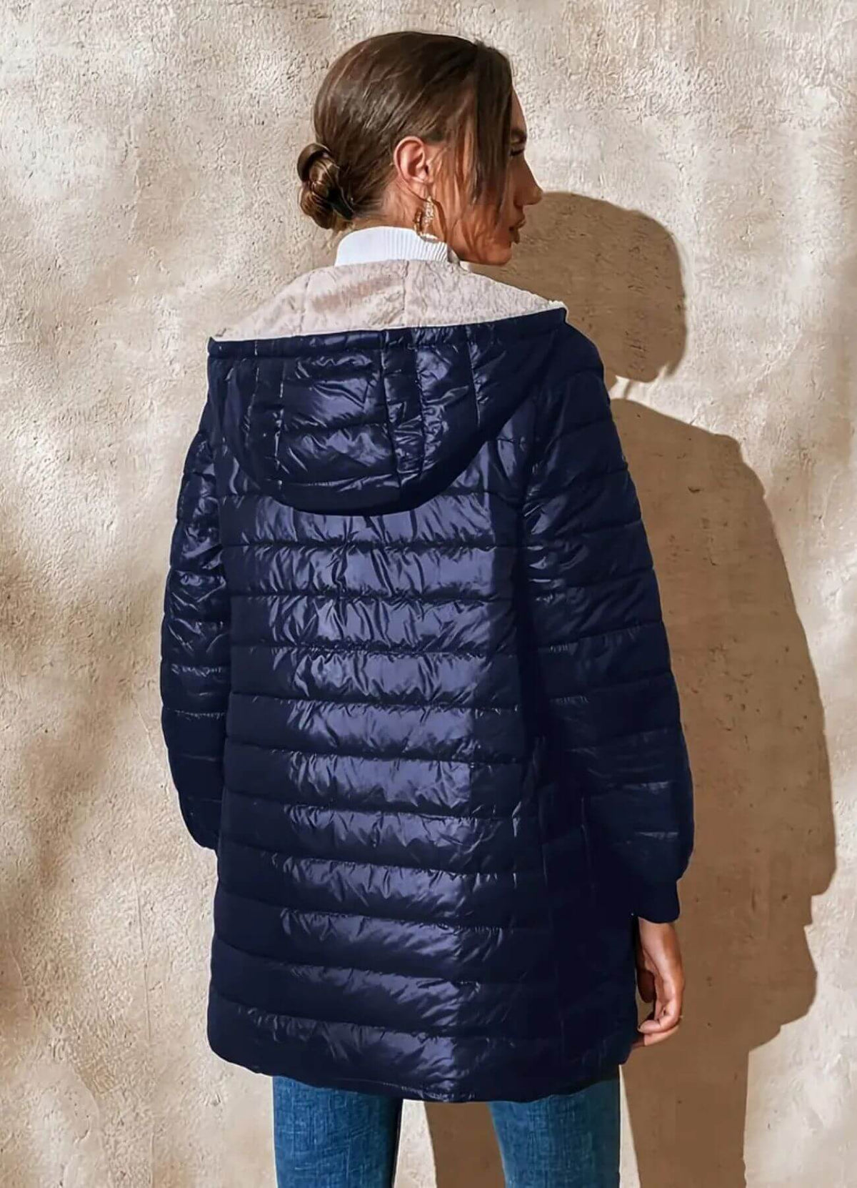 Ivy | Lightweight Hooded Puffer Jacket with Ribbed Cuffs