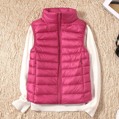 Kelly | Lightweight Padded Gilet with Stand Collar and Zip Front