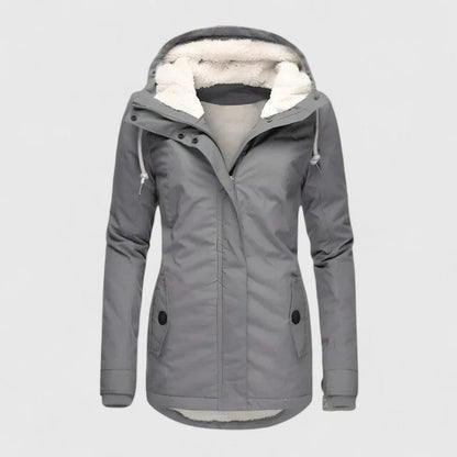 Briony | Fleece Hooded Waterproof Longline Rain Coat