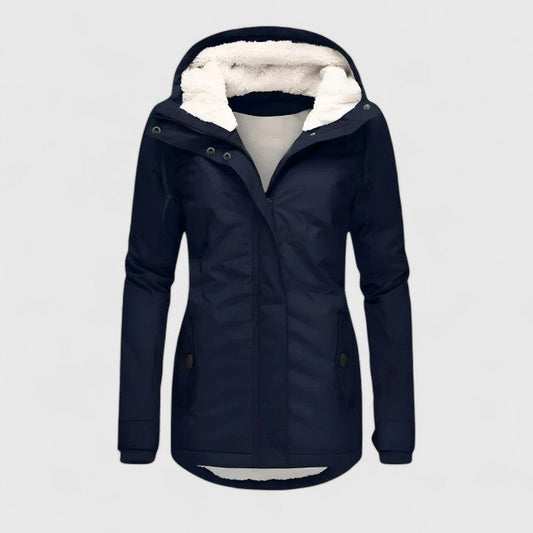 Briony | Fleece Hooded Waterproof Longline Rain Coat