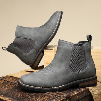 Barnabas | Slip-On Leather Chelsea Boots with Elastic Sides