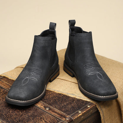Barnabas | Slip-On Leather Chelsea Boots with Elastic Sides