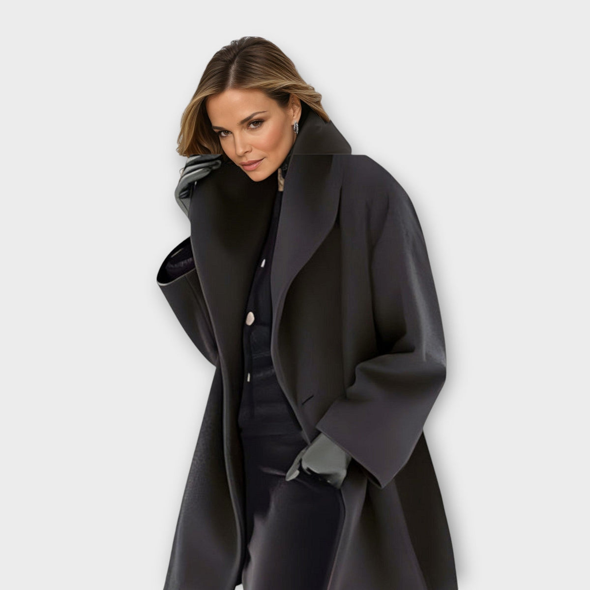 Siena | Oversized Wrap Coat with Wide Shawl Collar