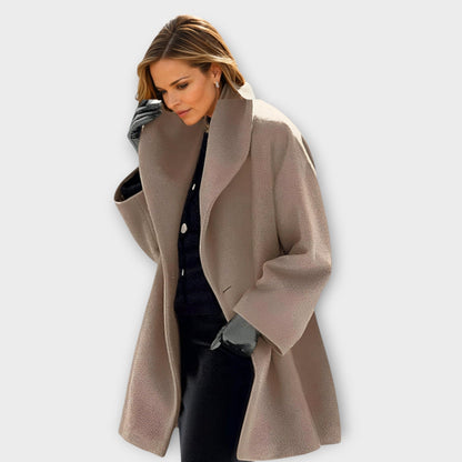 Siena | Oversized Wrap Coat with Wide Shawl Collar