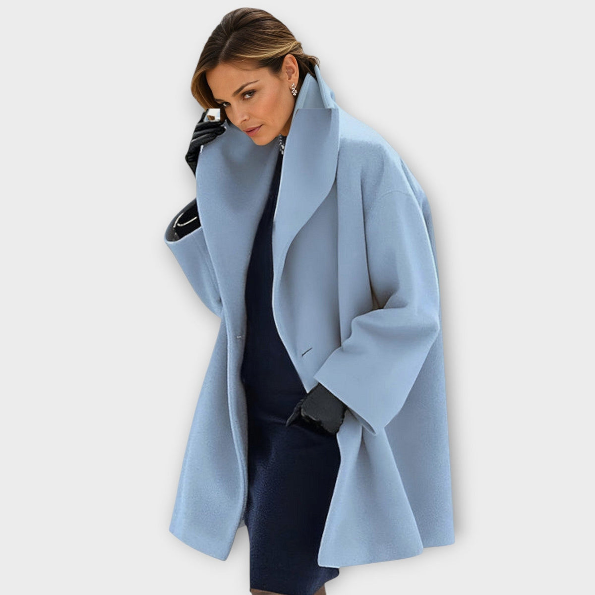 Siena | Oversized Wrap Coat with Wide Shawl Collar