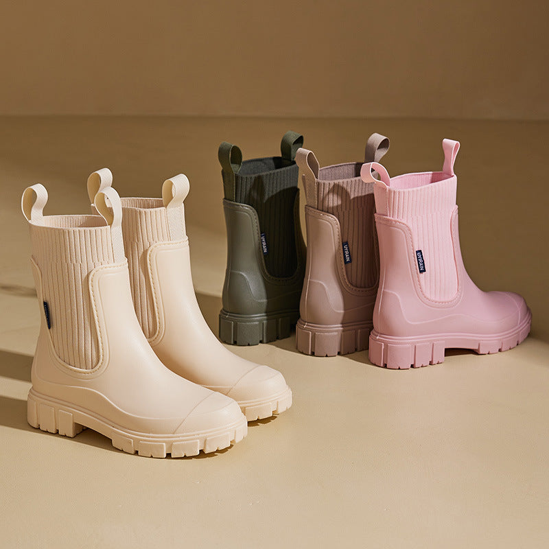 Charlotte | Waterproof Non Slip Chunky Chelsea Ankle Boots