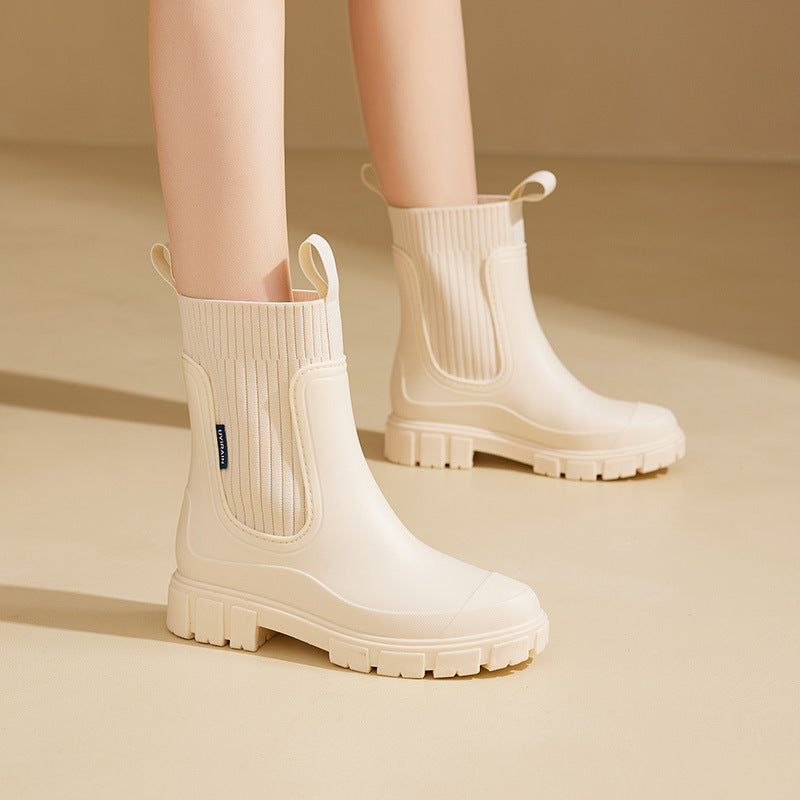Charlotte | Waterproof Non Slip Chunky Chelsea Ankle Boots
