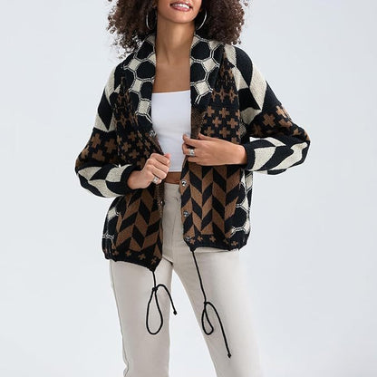 Evangelia | Button-Down Oversized Fit Elegant Cardigan