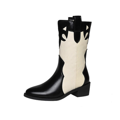 Sable | Women's Embroidered Ankle Cowboy Boots with Block Heel